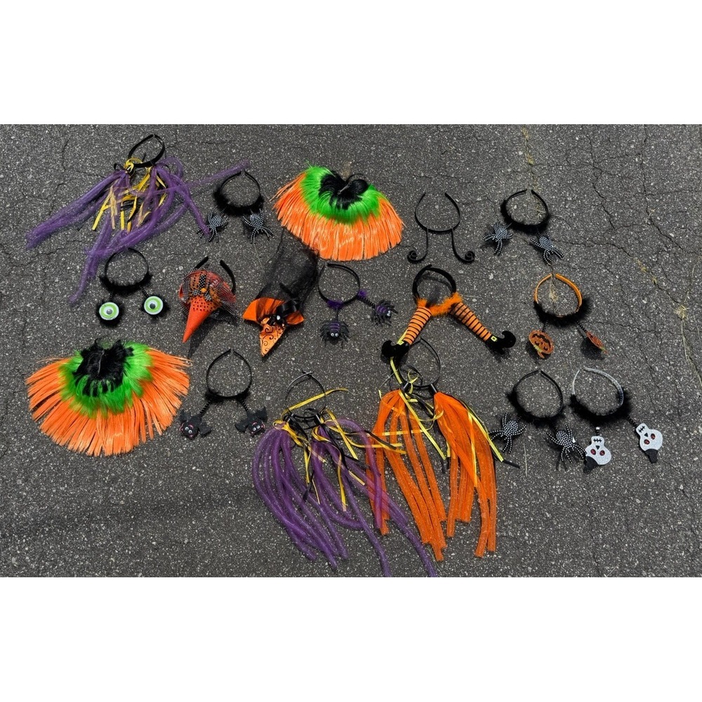 Halloween Headbands Accessory Lot 17‎ Witch Spider Bat Ghost Costume Hair Pieces